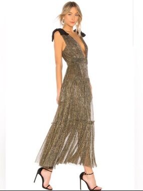 Sabina Musayev Ray Dress in Gold